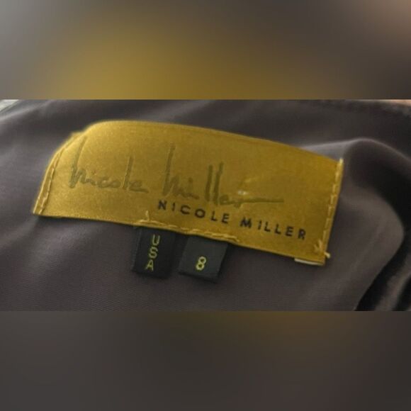 Nicole Miller Like New Sleeveless Sheath Cowl Neckline Size 8 in Velour PERFECT! - Picture 5 of 5